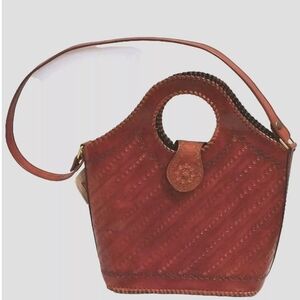 NWT Bellaura Craft Handmade Glossy Leather Tote Medium Artisan Luxury Statement